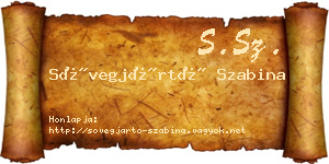 Sövegjártó Szabina névjegykártya